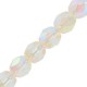 Czech Fire polished faceted glass beads 4mm Crystal yellow rainbow